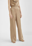 MS2414006-Beige-Straight satin trousers