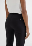 MS2414012-Black-Fitted flared trousers