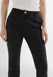 MS2414019-Black-Flared knit trousers