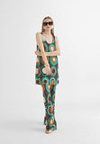 MS2414023-Green-Orange-Knit trousers with print