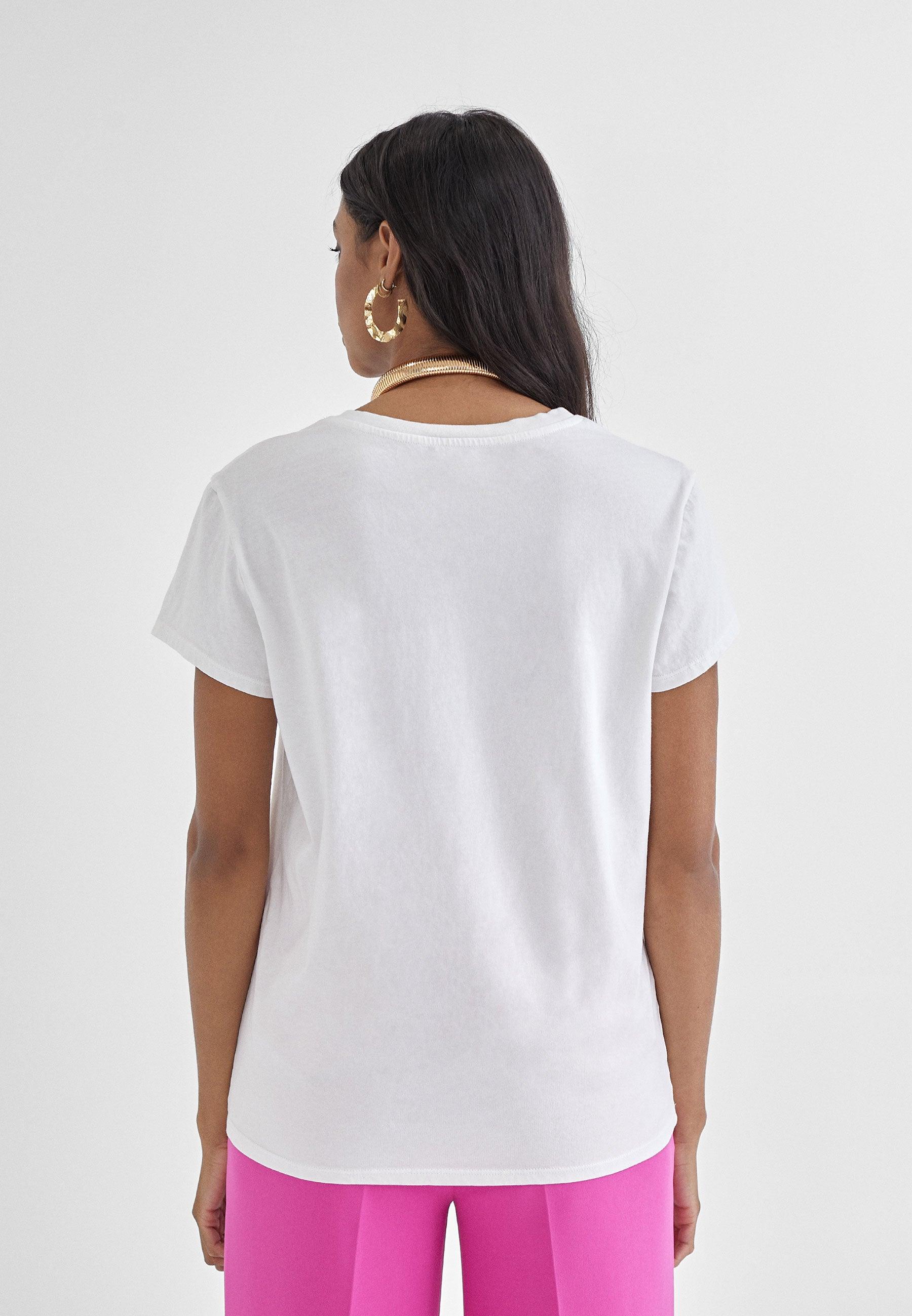 MS2415037-White-Red-Basic Summer T-shirt