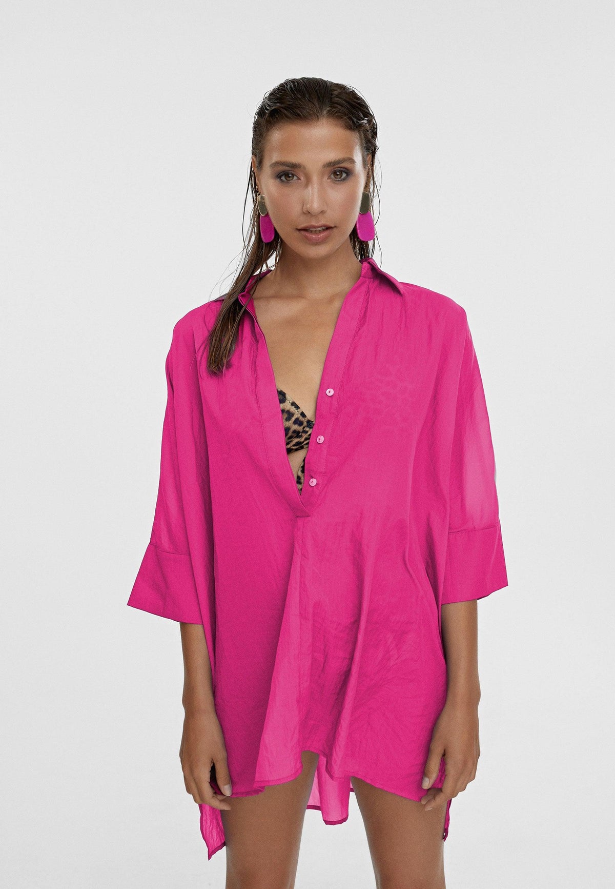 MS2416042-Fuchsia-Short kaftan