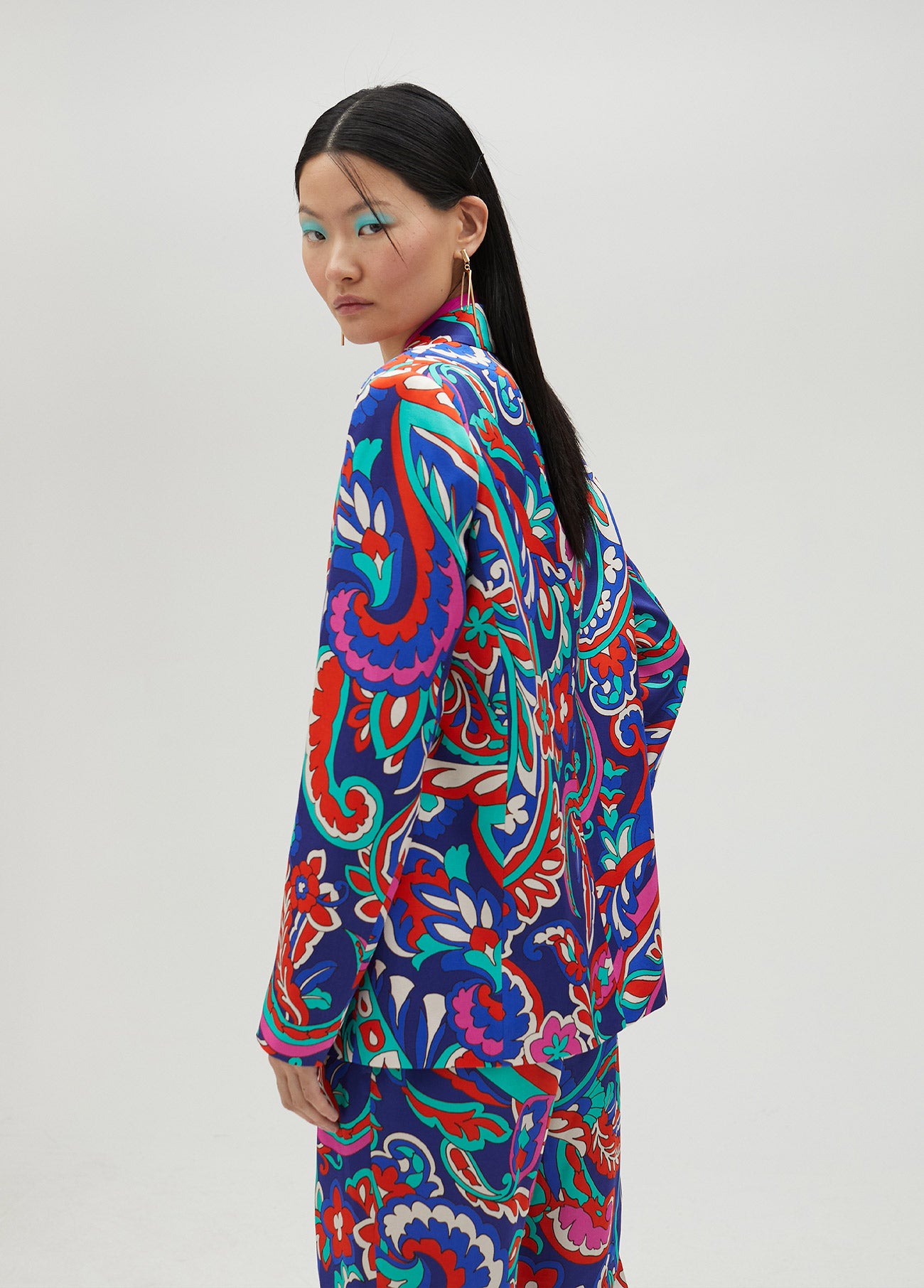 Paisley print blazer