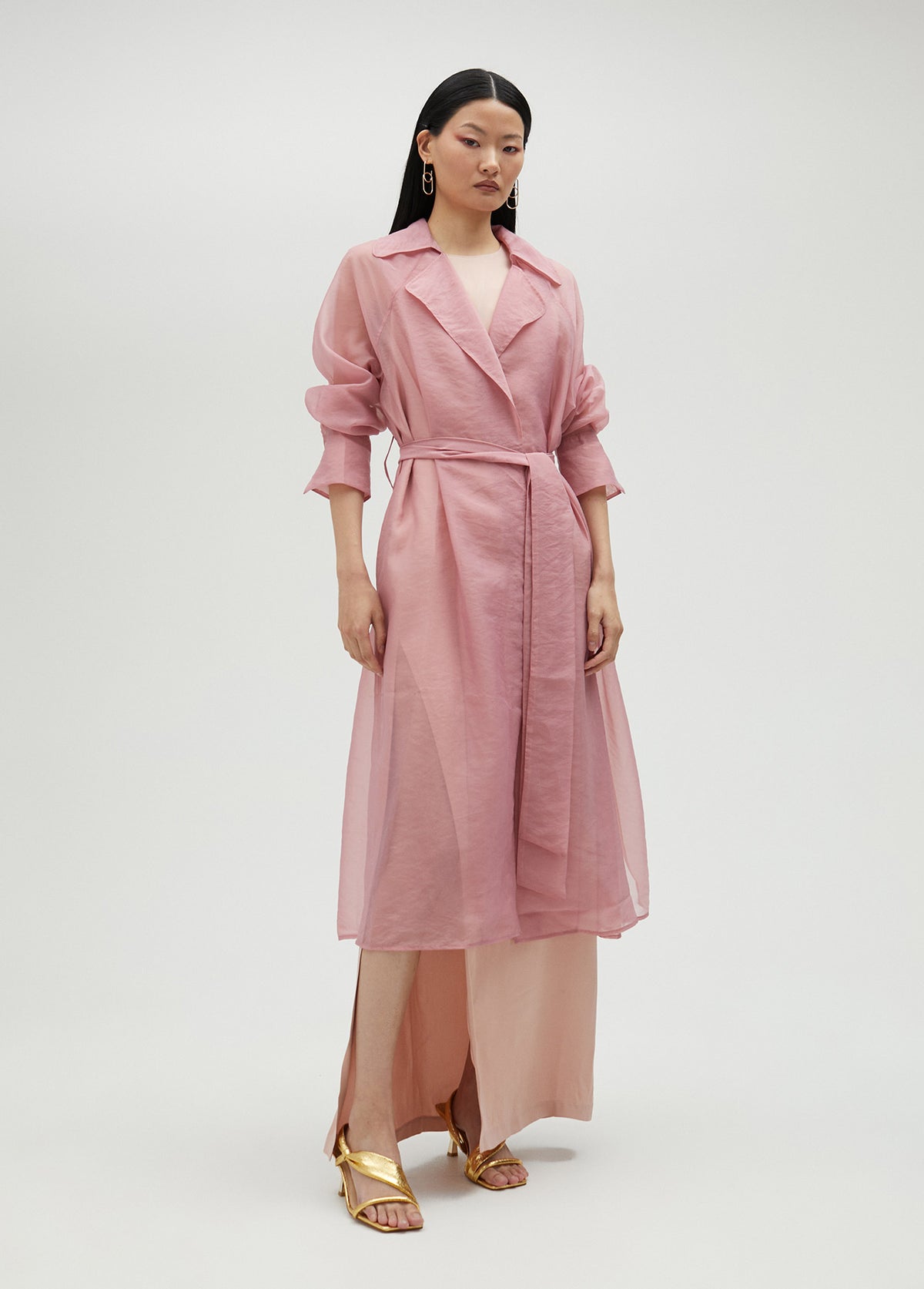 Organza trench coat