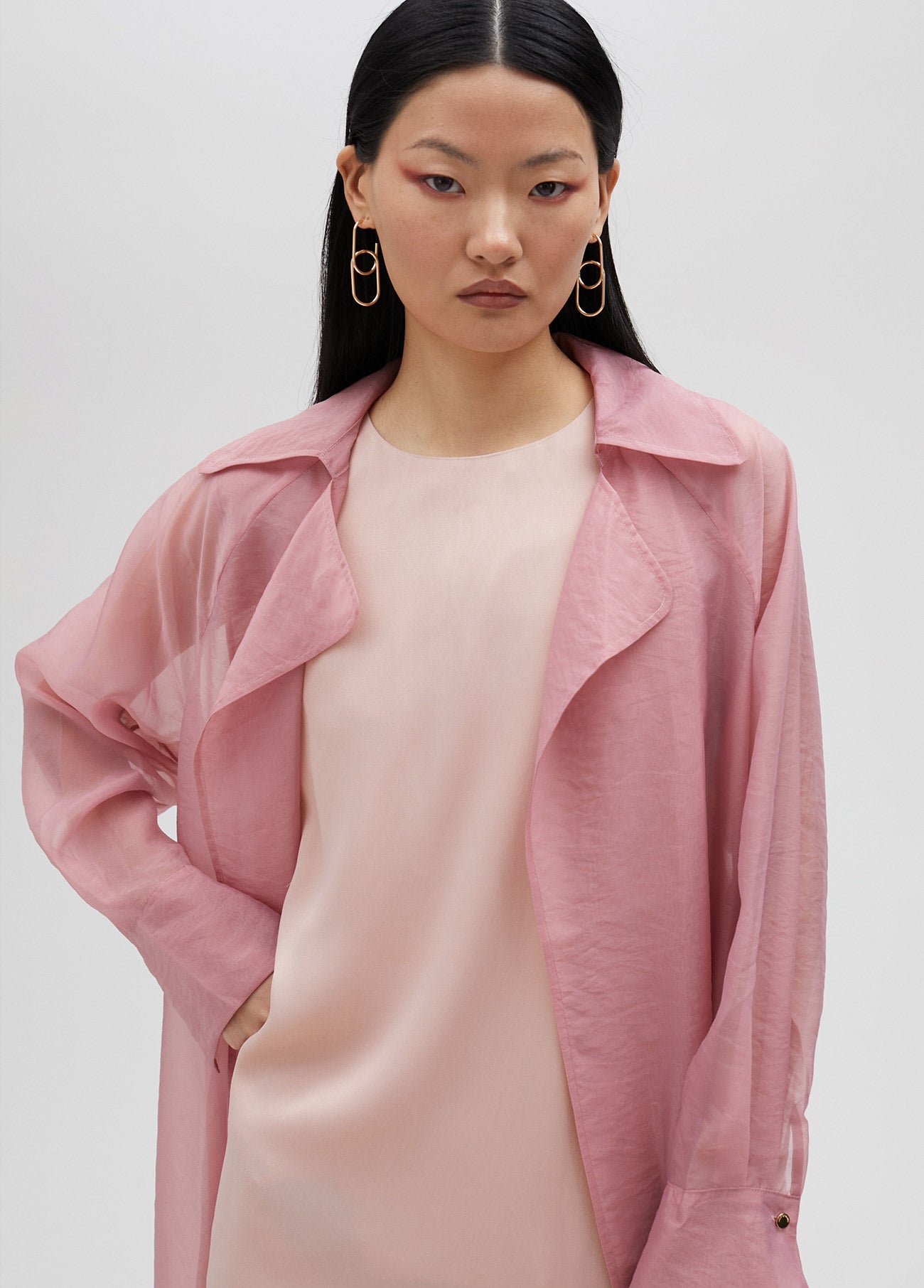 Organza trench coat
