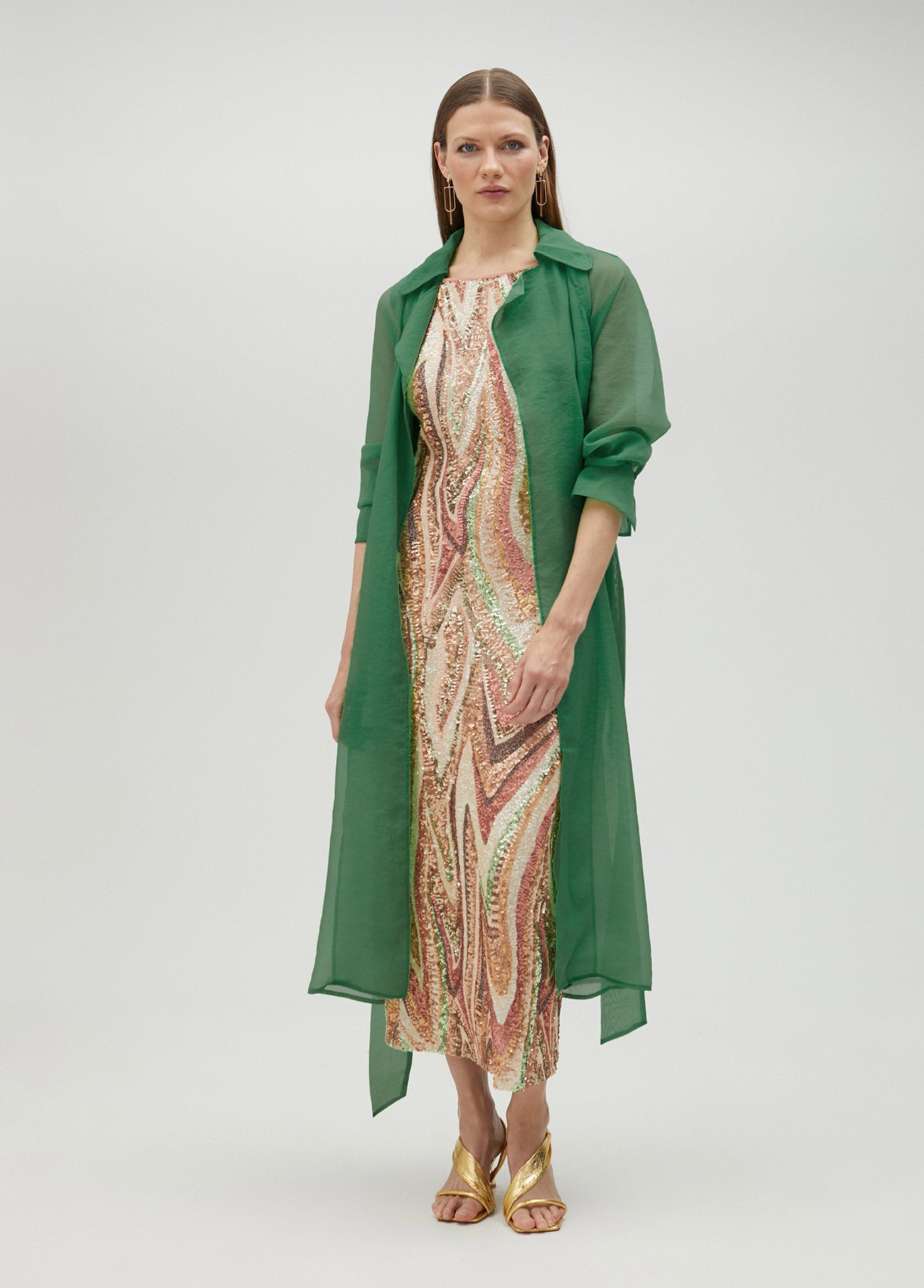 Organza trench coat