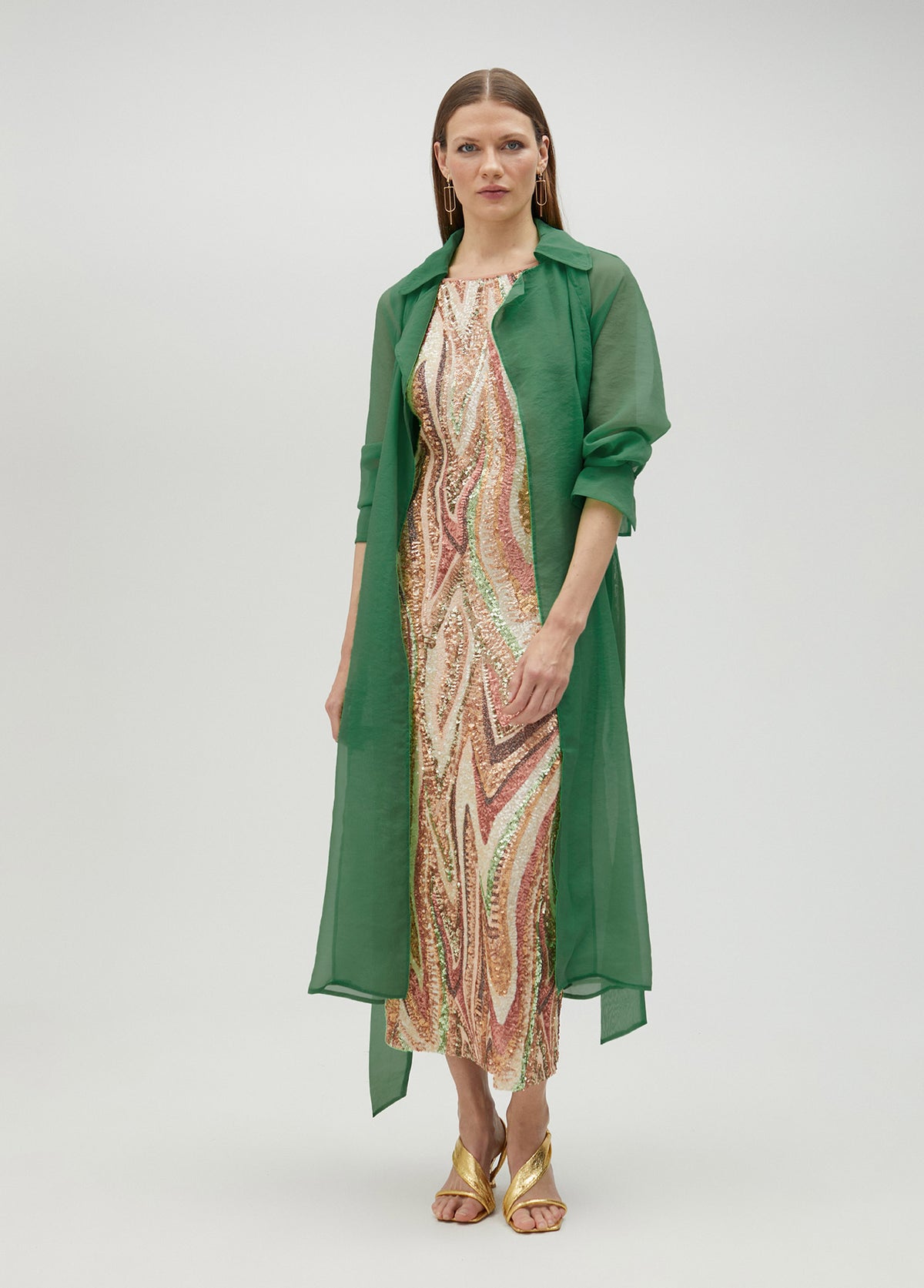 Organza trench coat