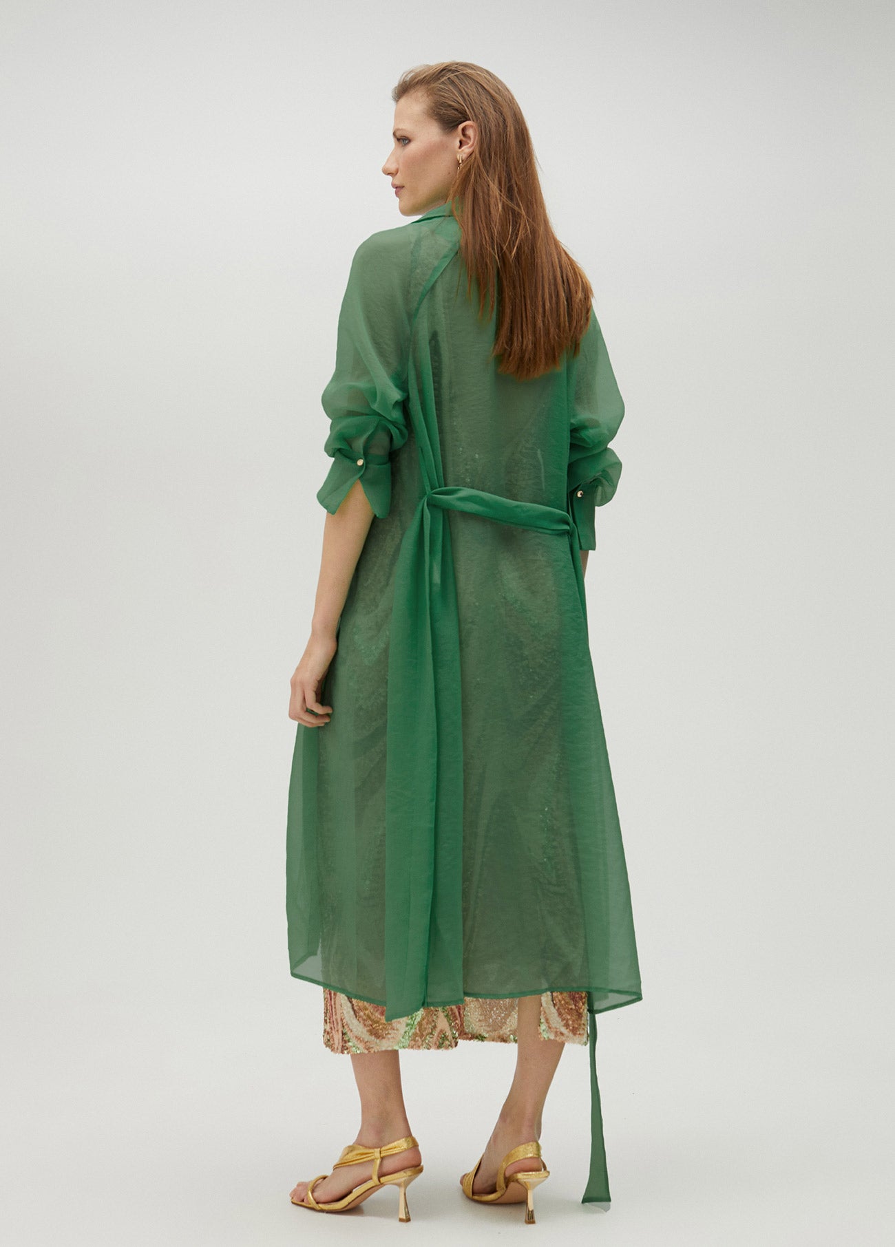 Organza trench coat