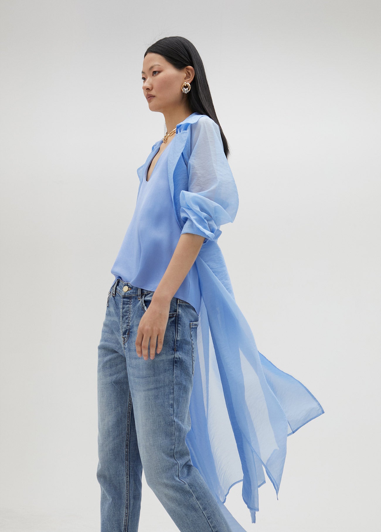 Organza trench coat