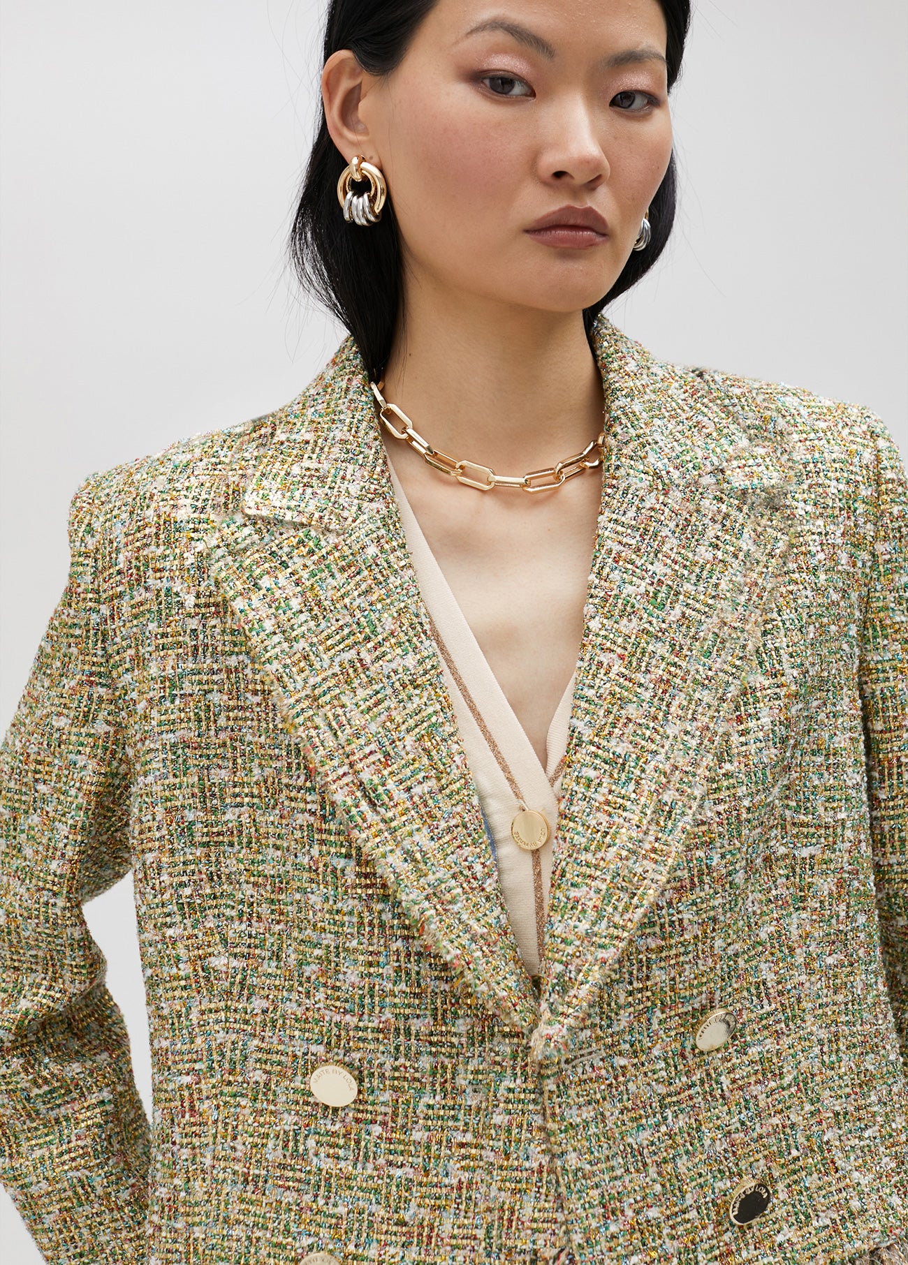 Cropped tweed jacket