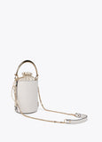 Bucket bag with metal handle