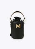 Bucket bag with metal handle