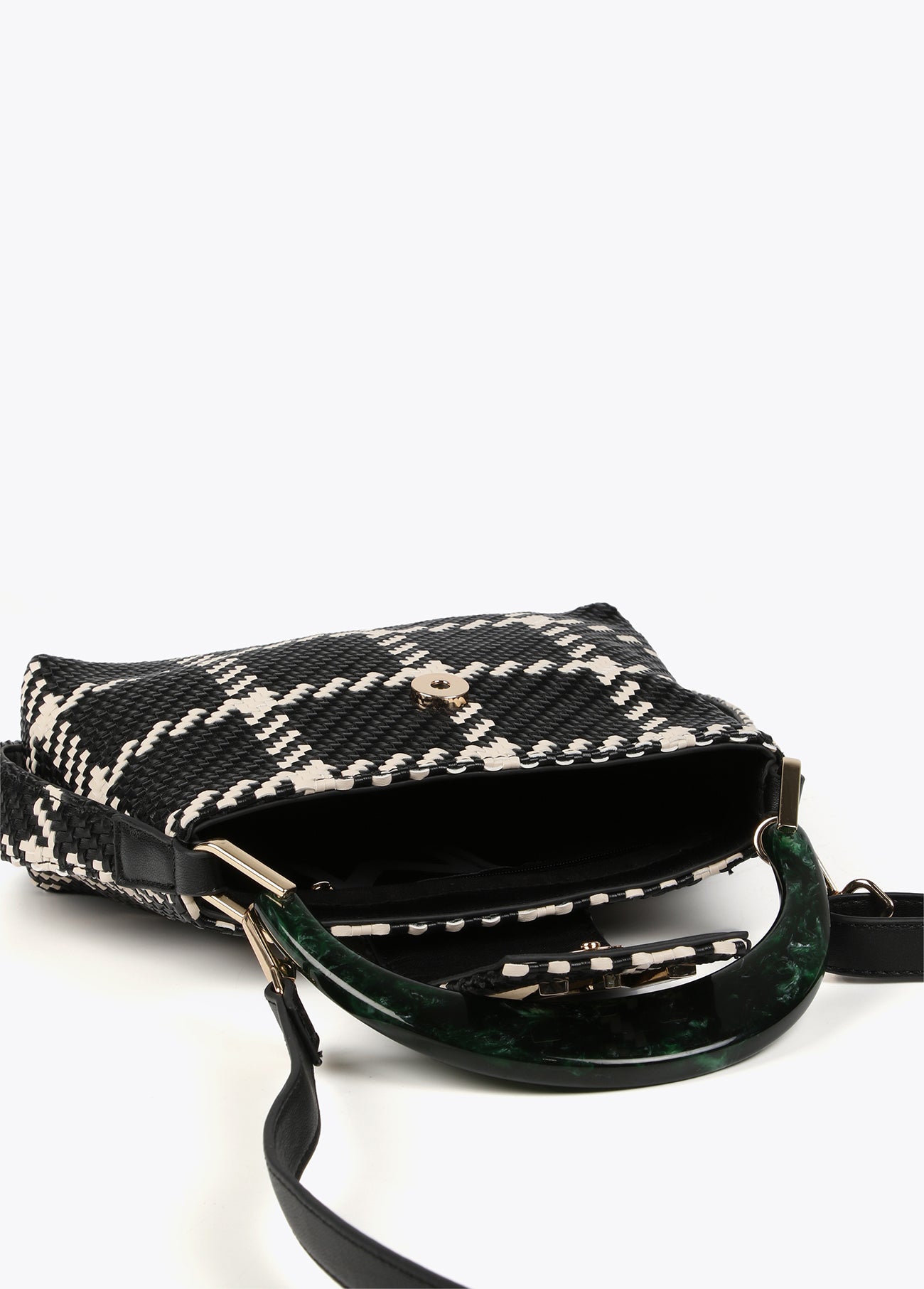 Checked crossbody bag