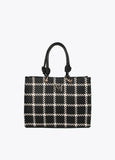 Checked tote bag