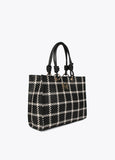 Checked tote bag