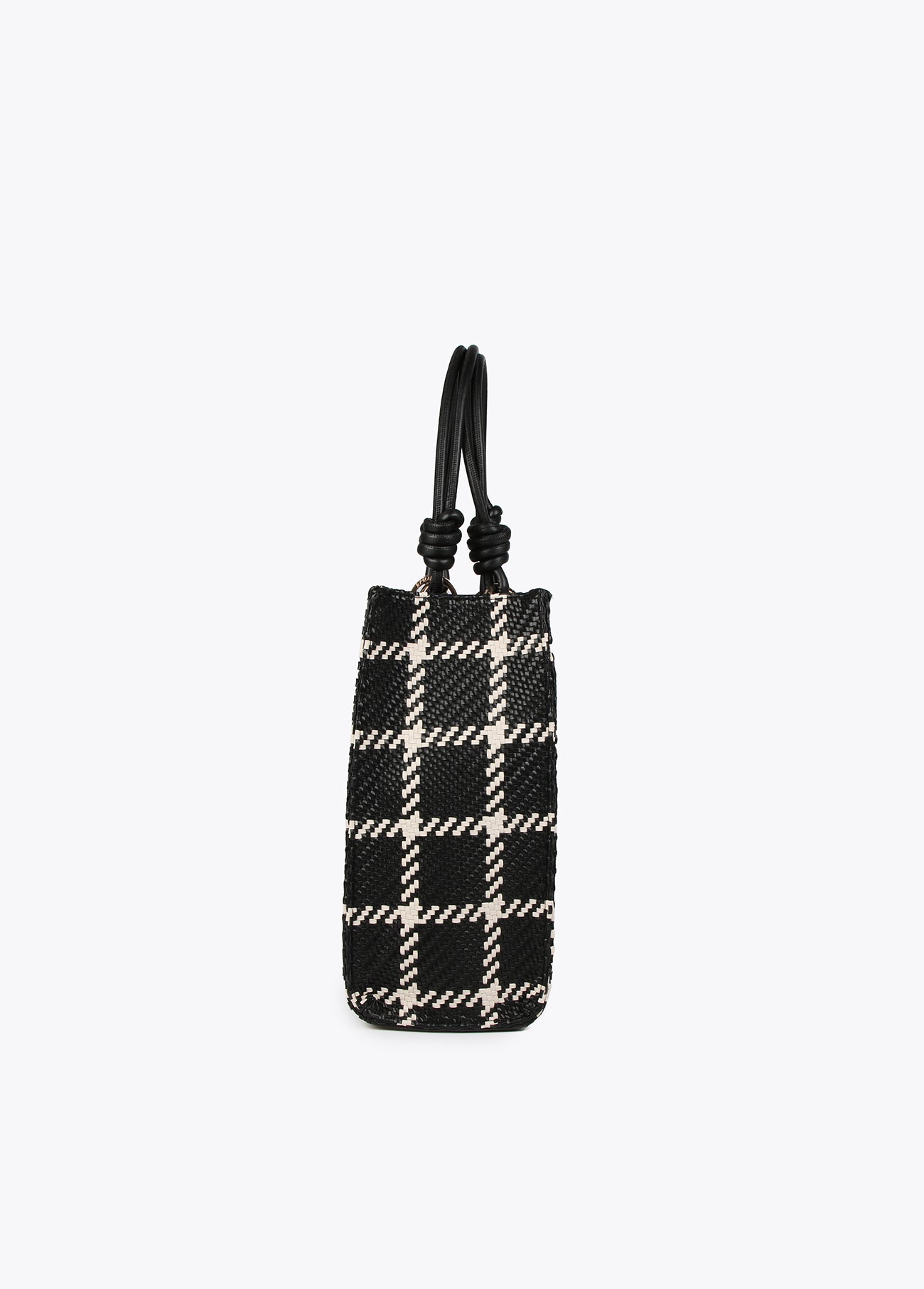 Checked tote bag