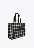 Checked tote bag