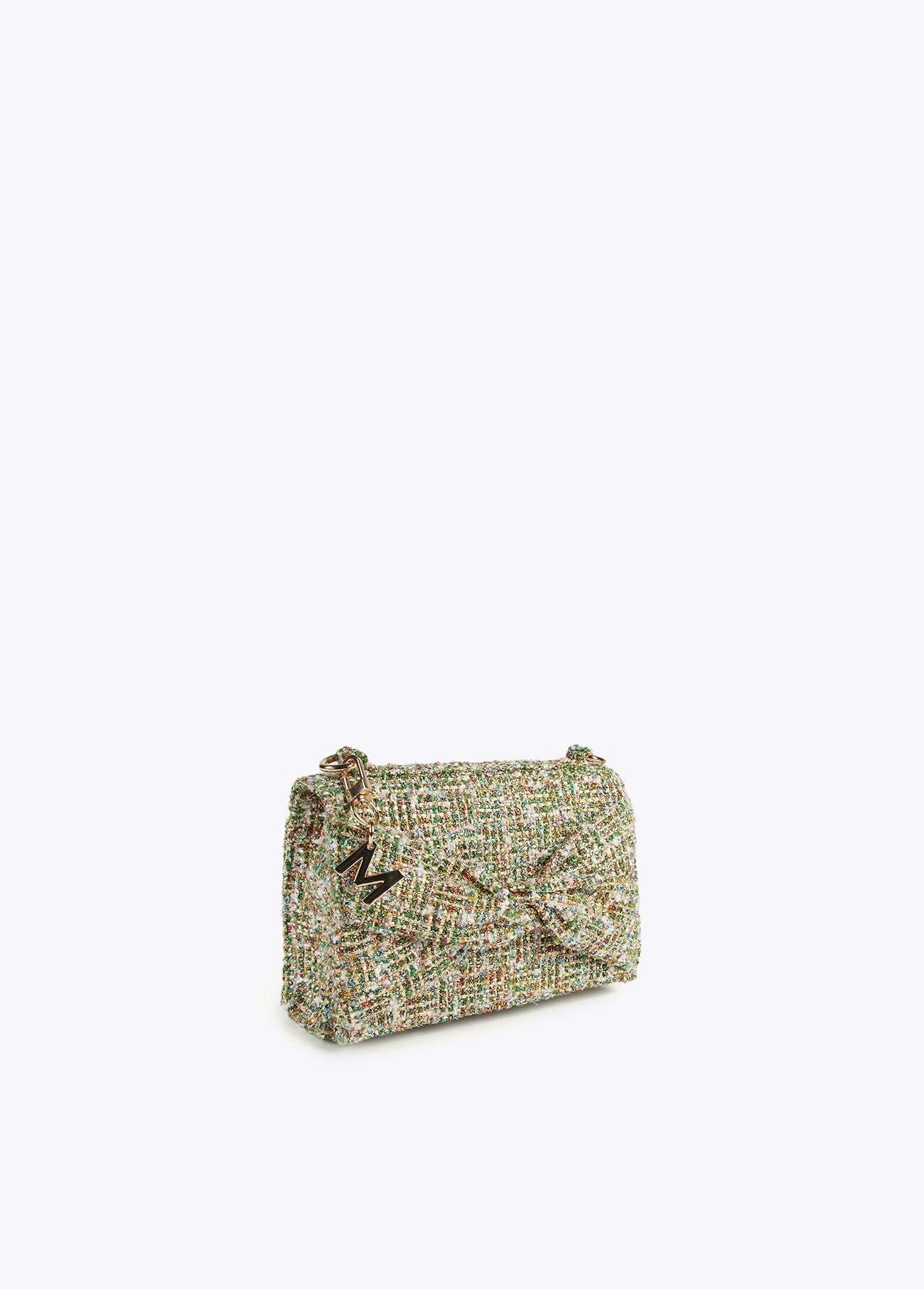 Tweed crossbody flap bag