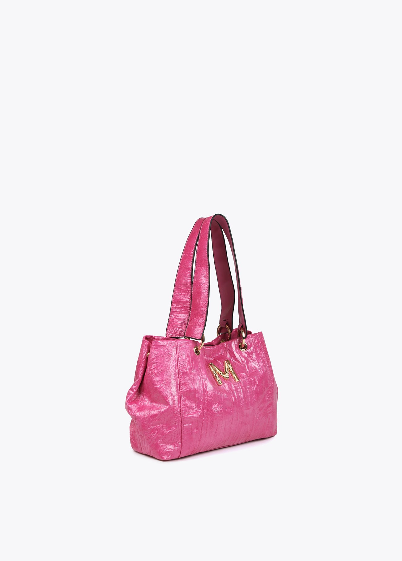 Textured faux leather crossbody bag