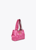Textured faux leather crossbody bag