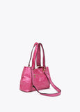Textured faux leather crossbody bag