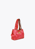 Textured faux leather crossbody bag