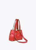 Textured faux leather crossbody bag