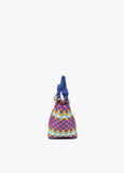 Small multicoloured woven tote bag