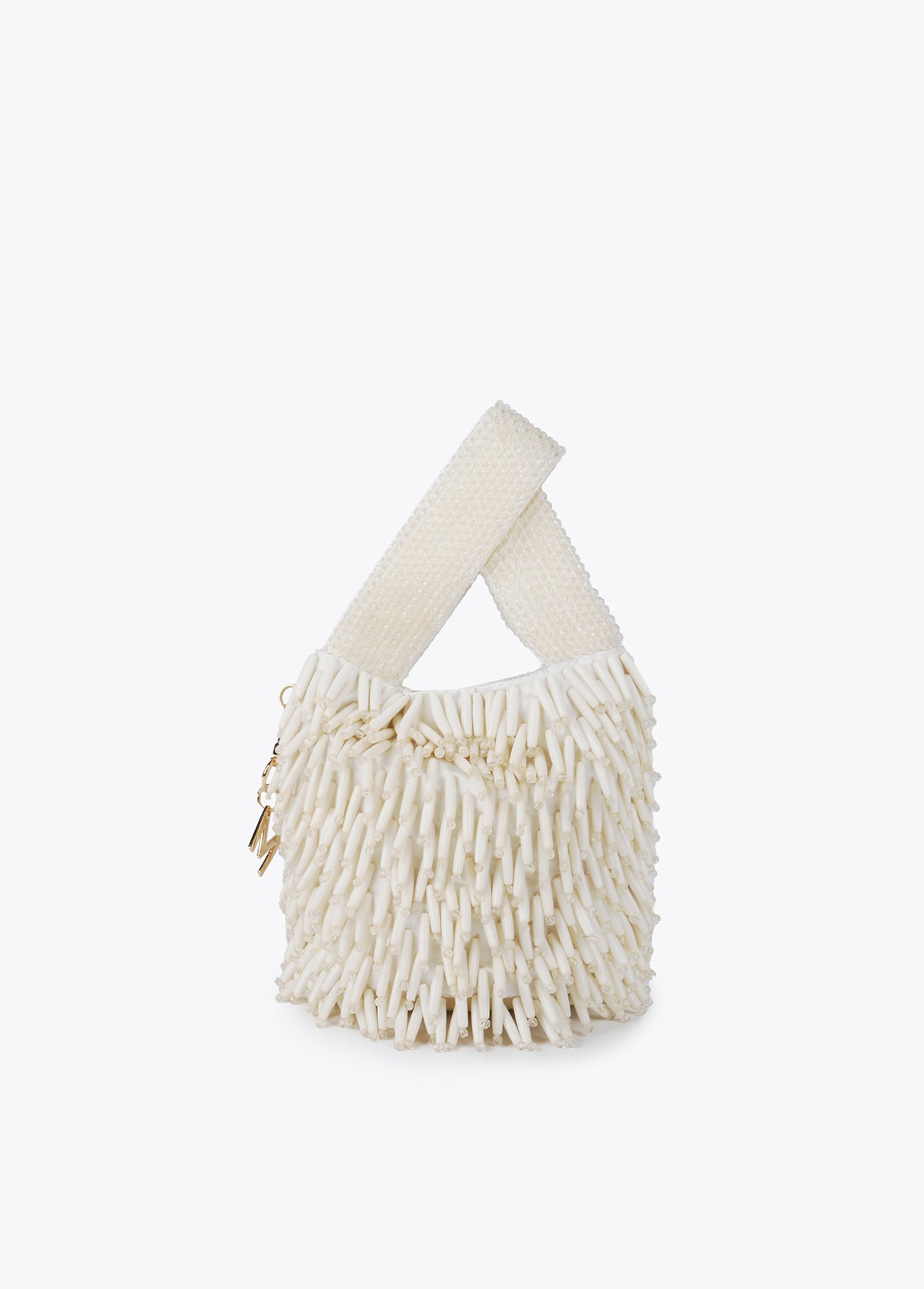 Small bag with coral-effect beading