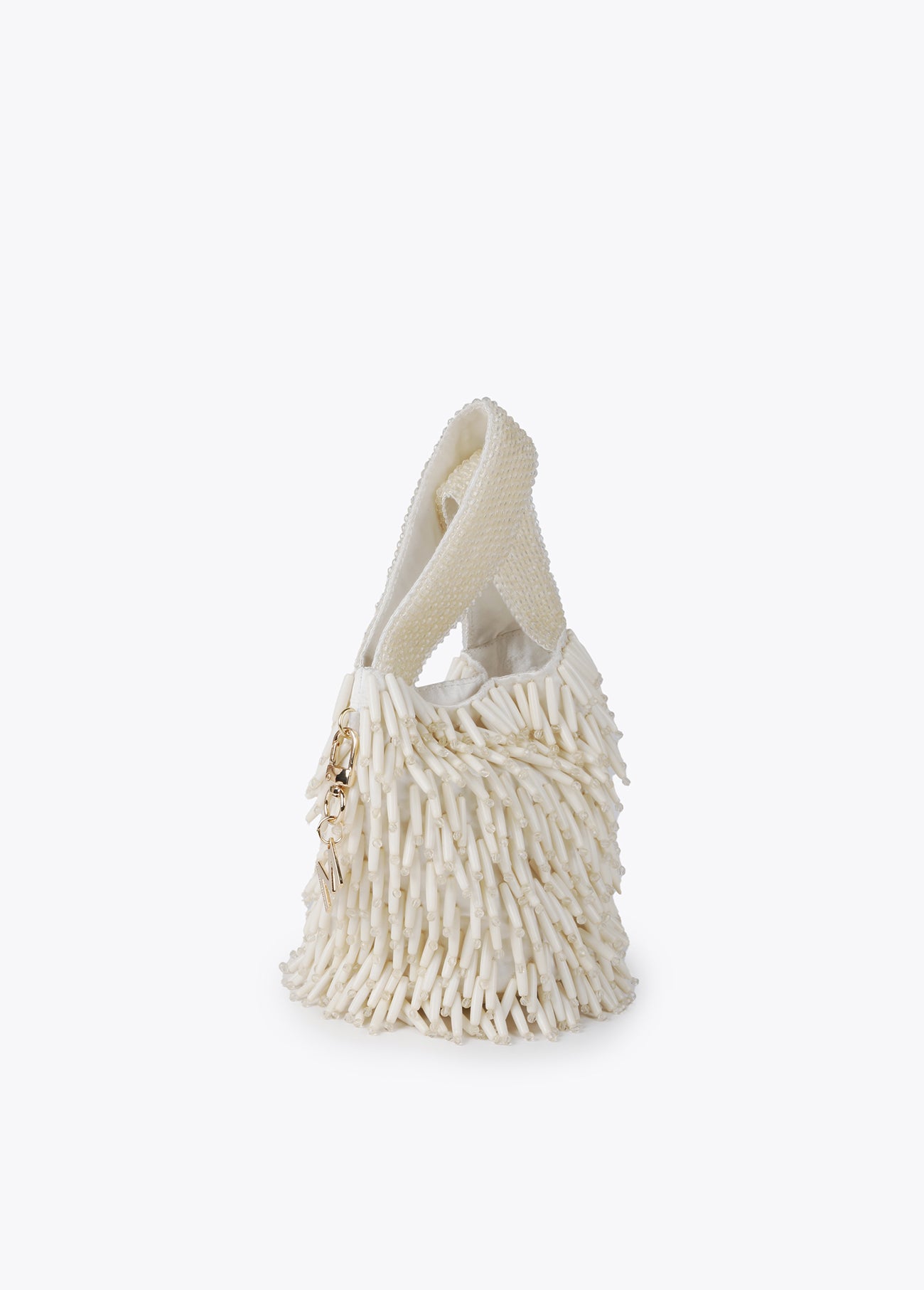 Small bag with coral-effect beading