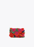 Multicoloured rhinestone clutch bag