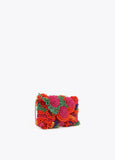 Multicoloured rhinestone clutch bag