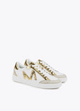 Metallic two-tone trainers