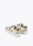 Metallic two-tone trainers