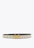 Reversible dalmatian print belt