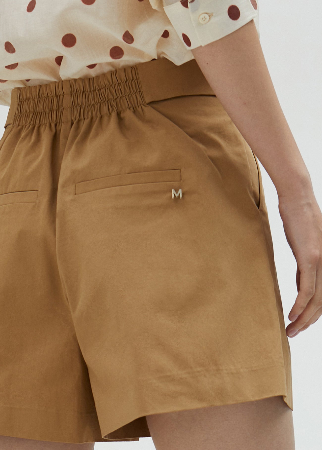 Camel Bermuda shorts