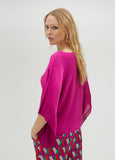 Knit cape sleeve sweater