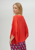Knit cape sleeve sweater