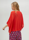 Knit cape sleeve sweater