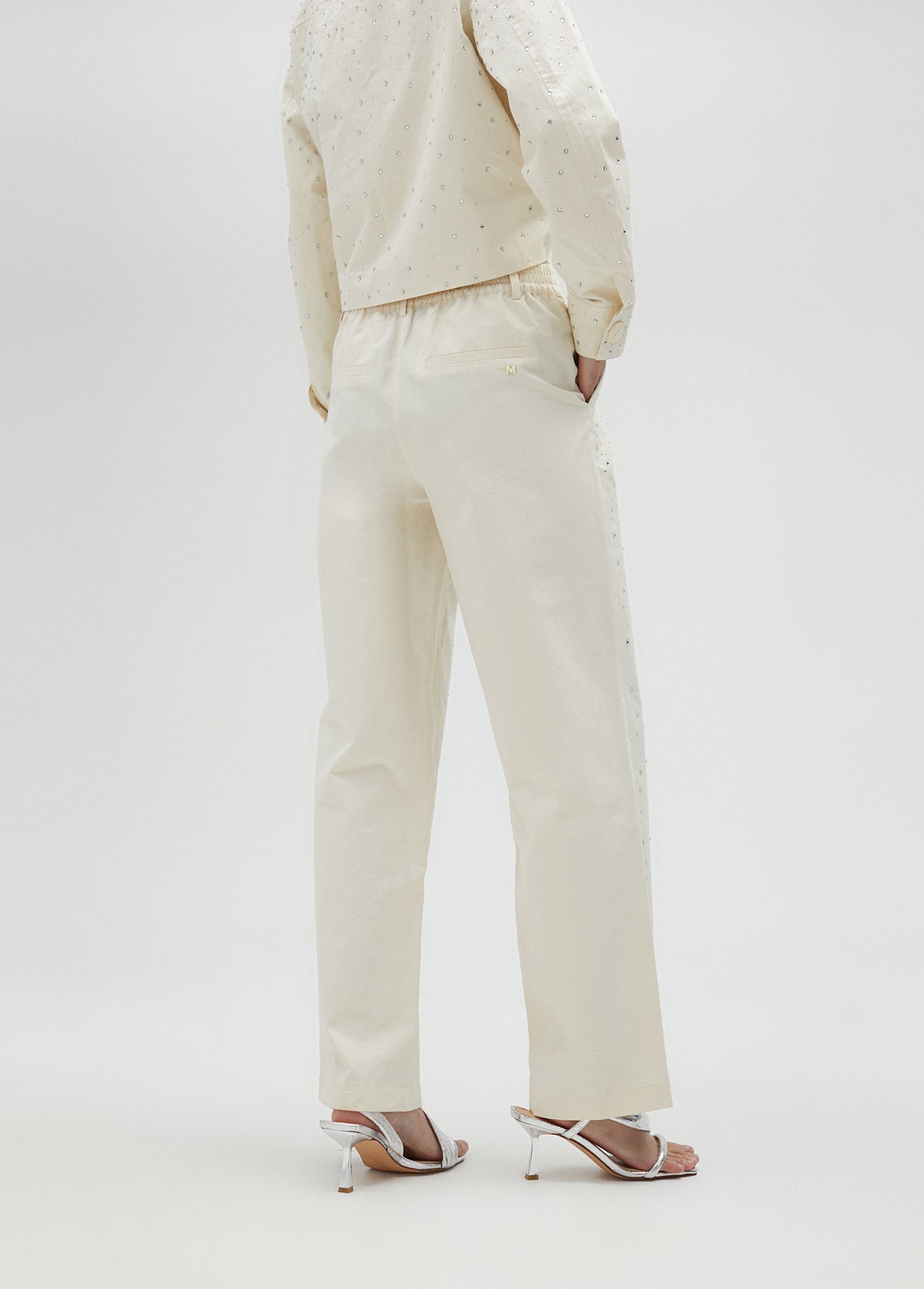 Rhinestone detail trousers