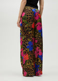 Flowing animal print trousers