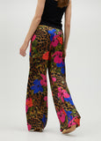Flowing animal print trousers