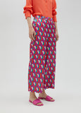 Palazzo trousers in multicoloured logo print