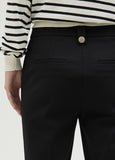 Black slim fit flared trousers