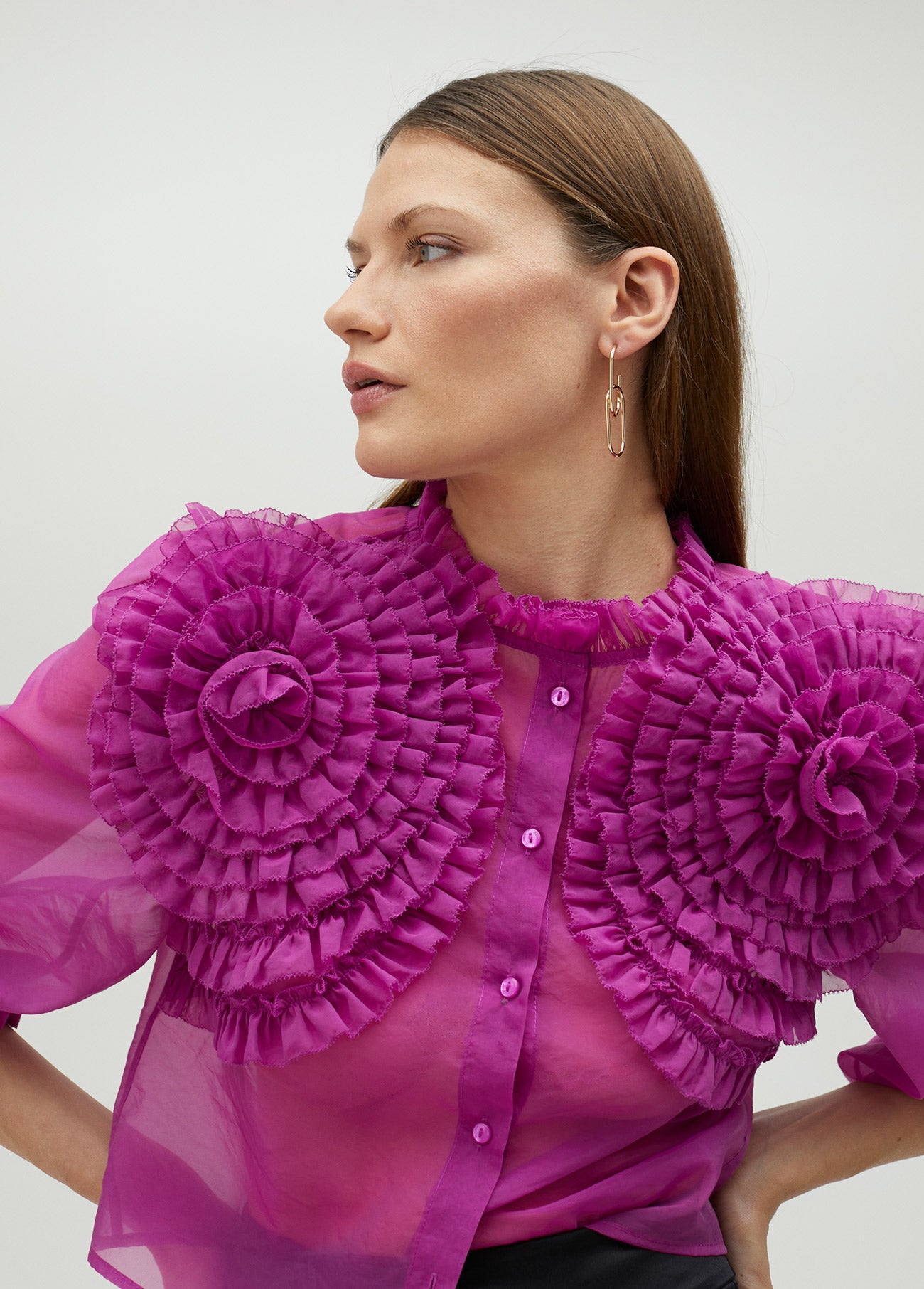 Blouse with floral detail
