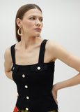 Knit top with buttons