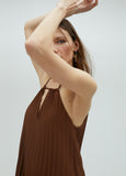 Three-tone pleated dress