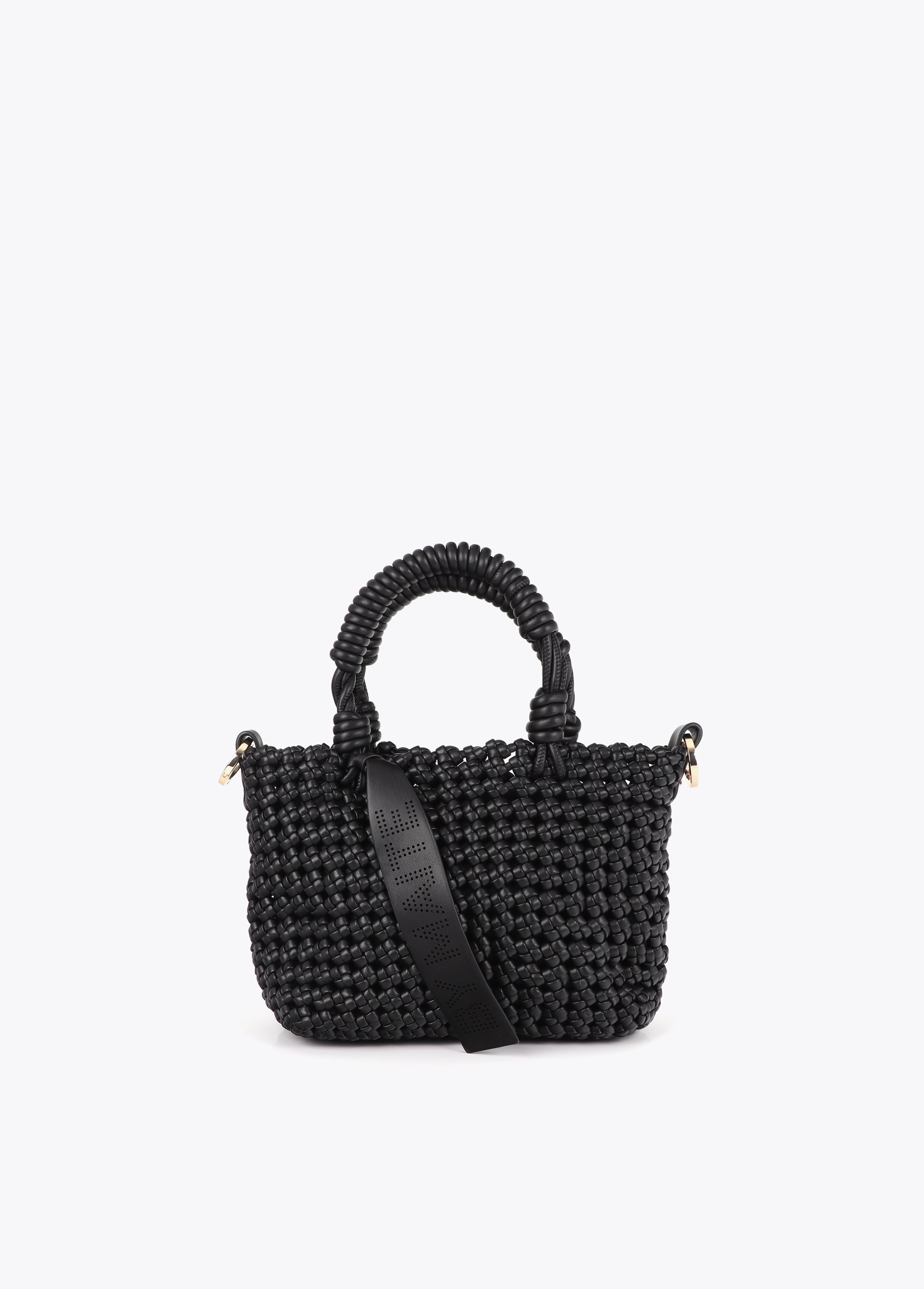 Knotted Faux Leather Crossbody Bag