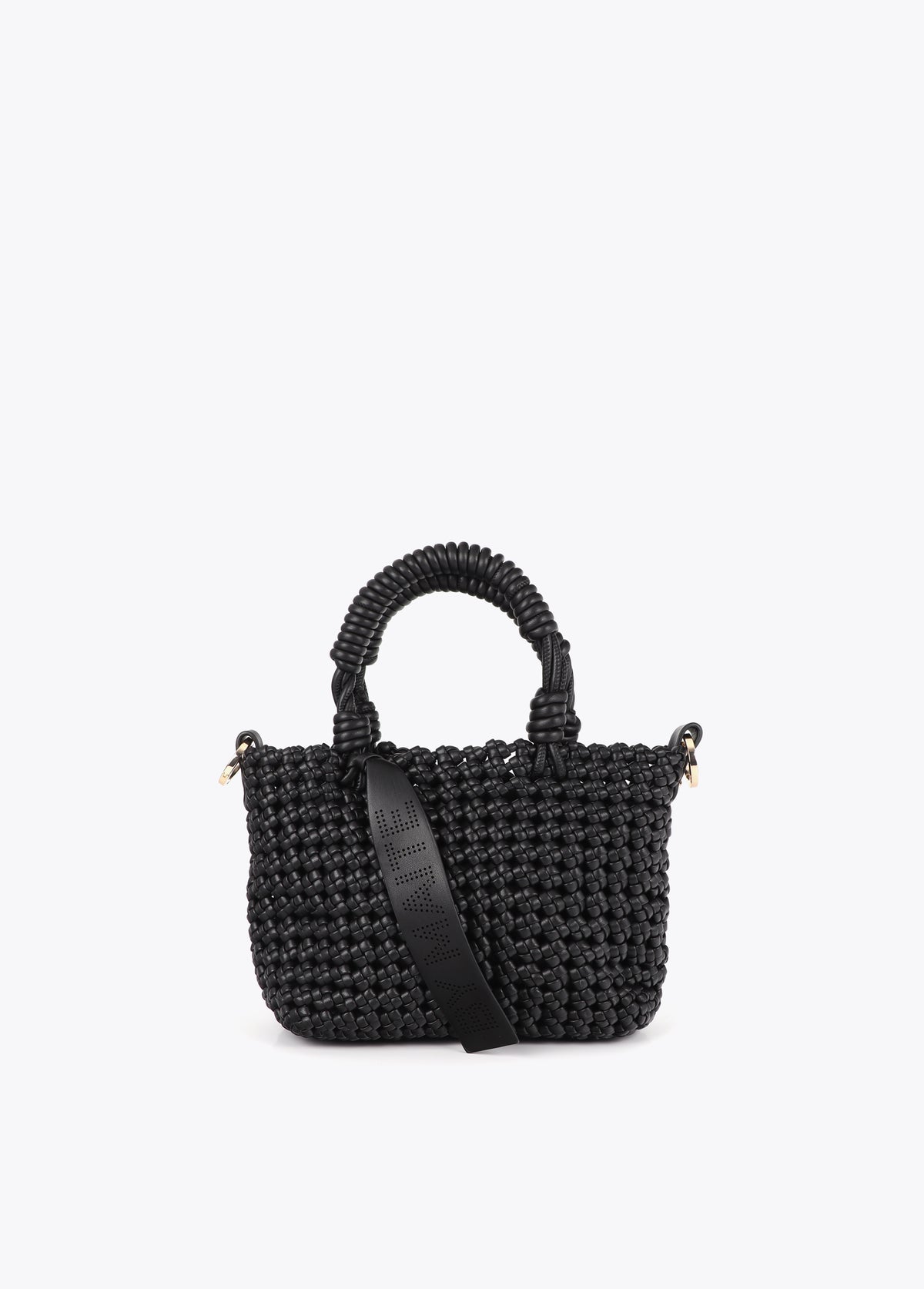 Knotted Faux Leather Crossbody Bag