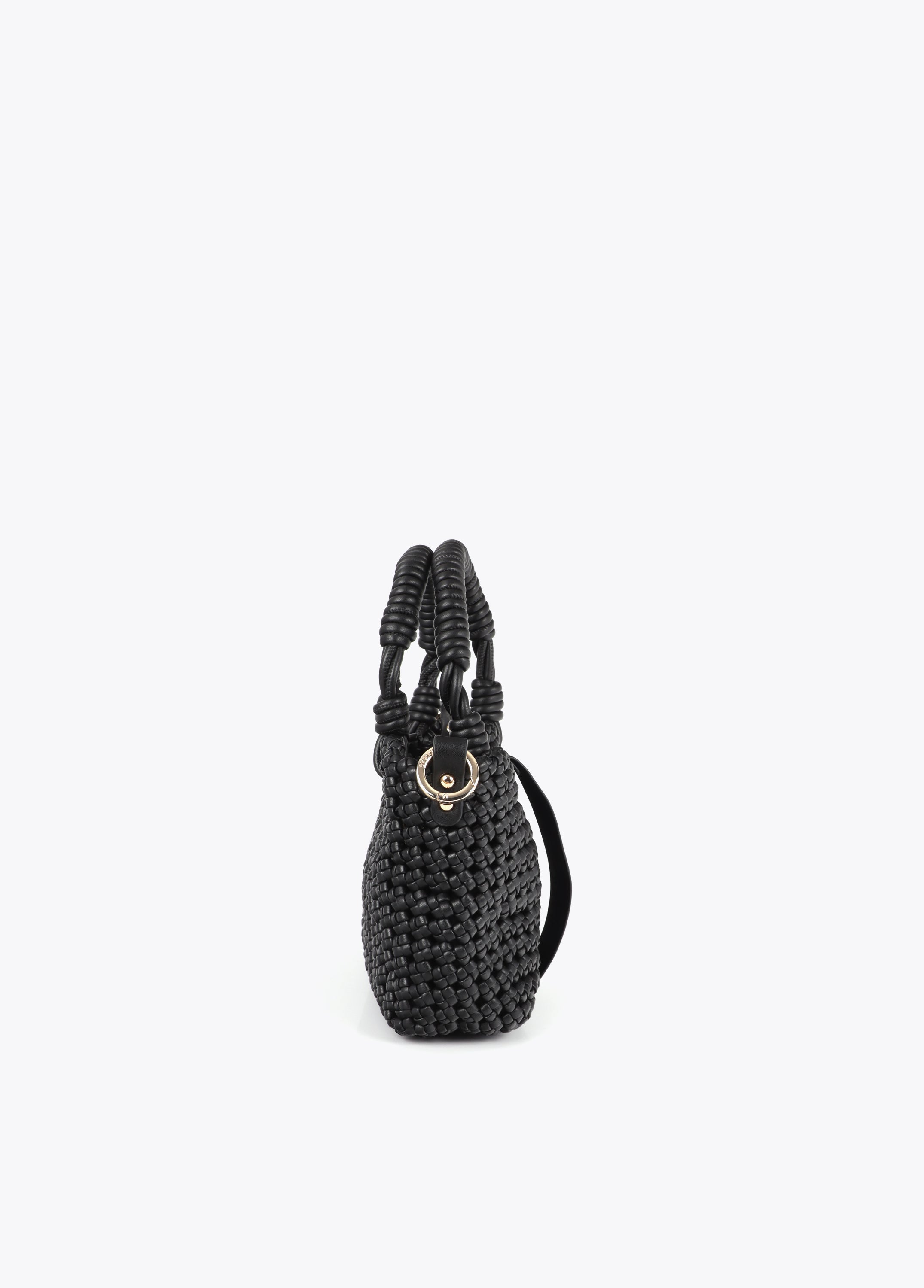 Knotted Faux Leather Crossbody Bag